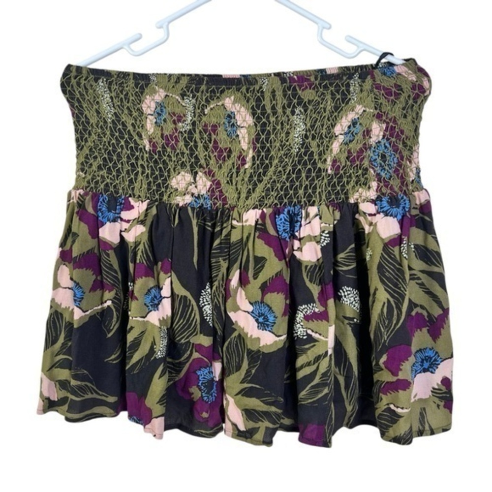 Free People Size M Floral Smocked Skirt